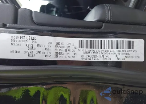 2016 Jeep Grand Cherokee High Altitude from USA, damaged, VIN 1C4RJFCT2GC418176